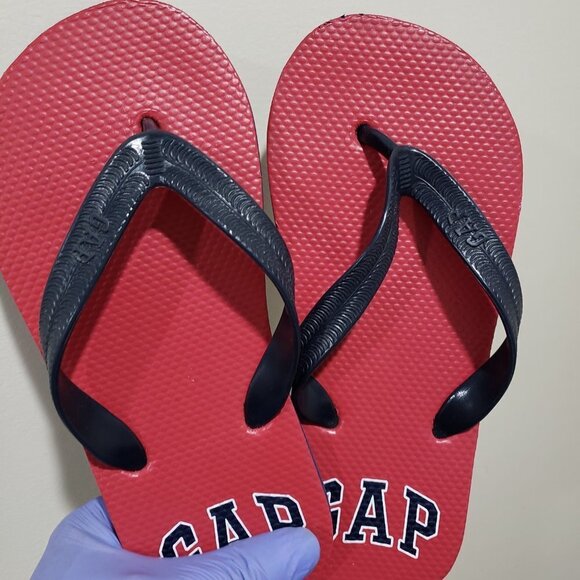 GAP Kids Flip-Flops Sandals Red Blue Black Size 3/4 – Comfortable Summer Shoes - Picture 6 of 7